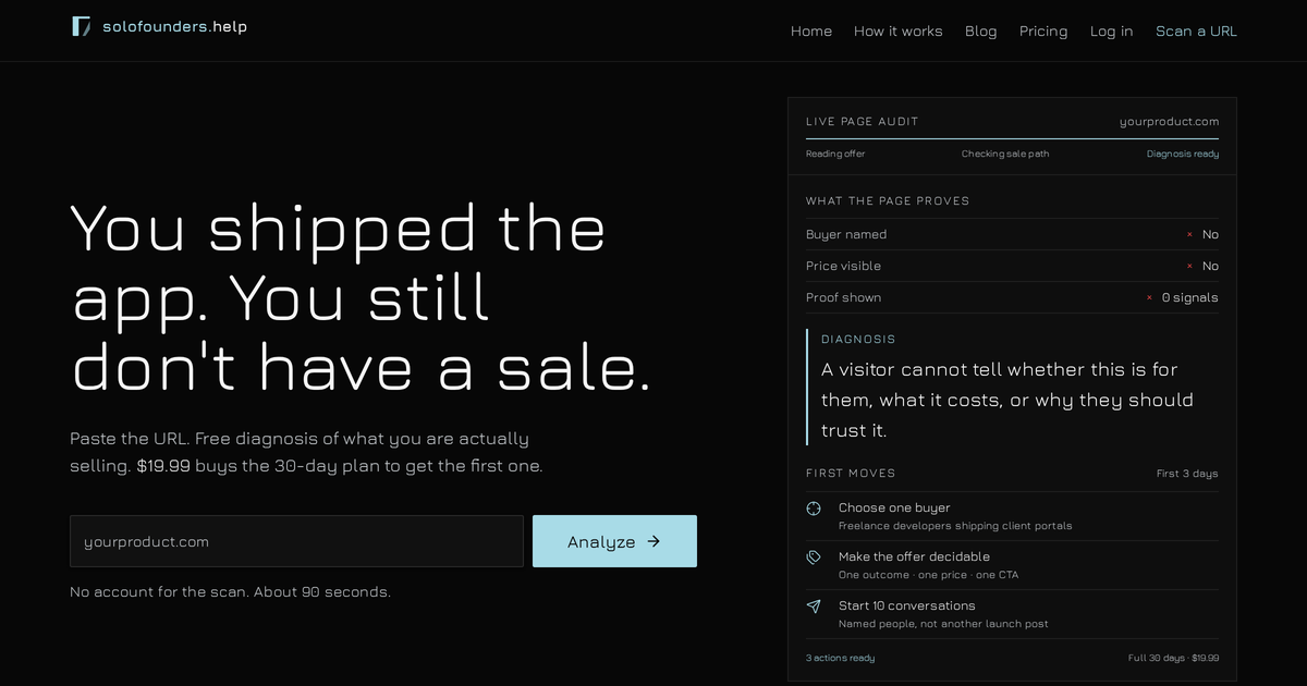 You shipped the app. You still don't have a sale.